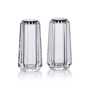 Large Faceted Salt & Pepper Shaker Set