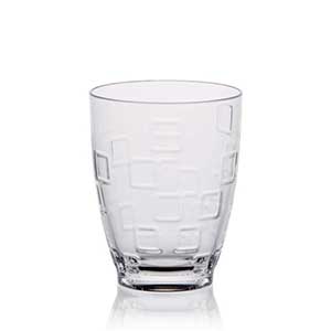Square Pattern Rocks Glass